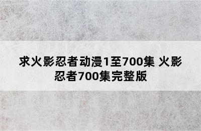 求火影忍者动漫1至700集 火影忍者700集完整版